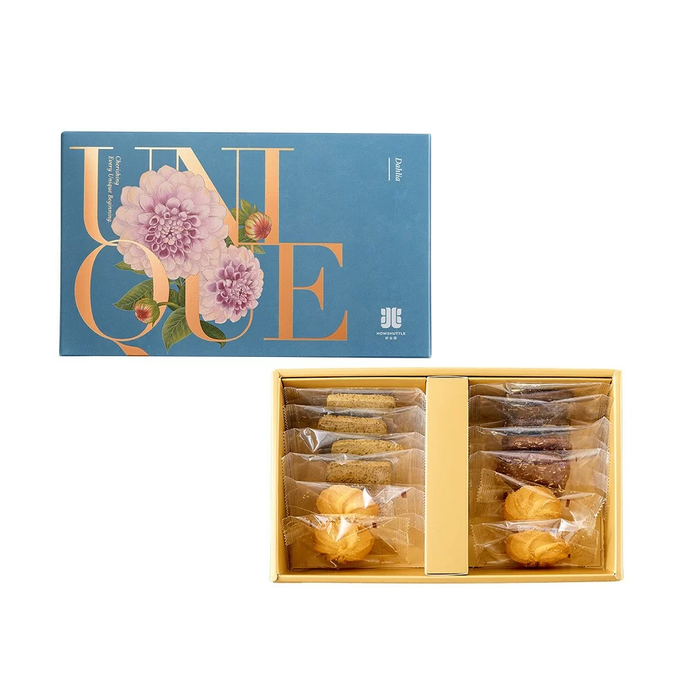 大理花A烘焙-單層-手工餅乾禮盒