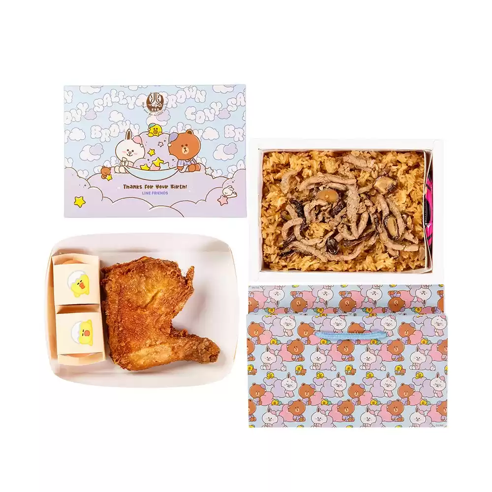 喜迎萌寶葷-雙層-油飯雞腿禮盒