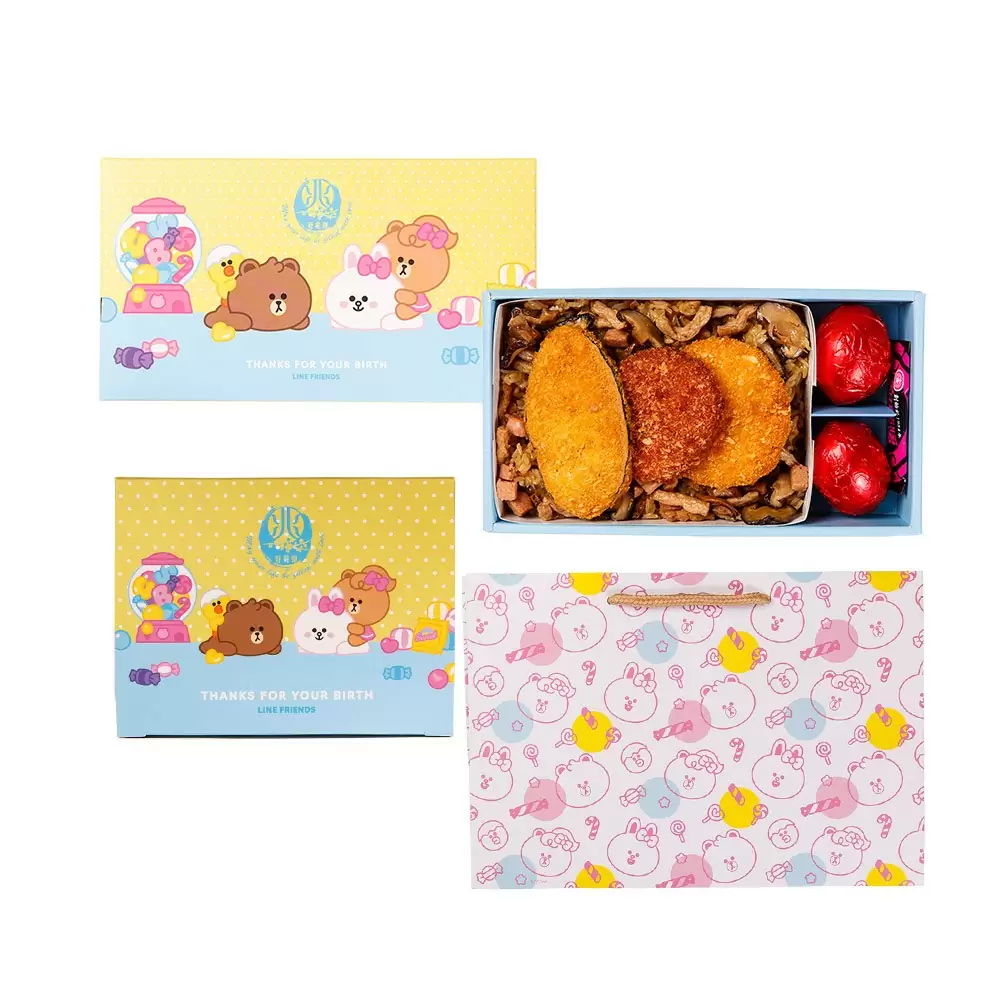 哈尼寶貝素-單層分裝-油飯素三寶蜂蜜蛋糕禮盒